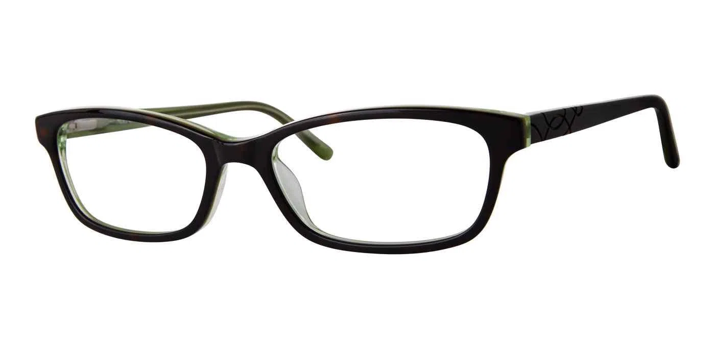 Adensco Amanda Eyeglasses - HAVANA LIME